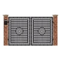 Poarta acces auto mica din tabla debitata cu plasma N256 3000x1940 mm