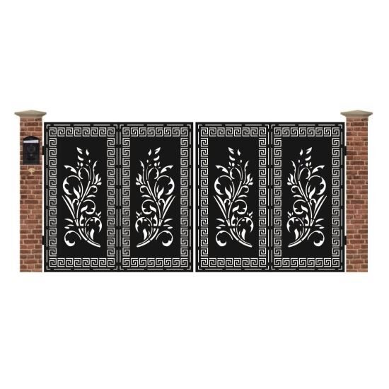 Poarta acces auto mare din tabla debitata cu plasma MAX 174 3884x1940 mm