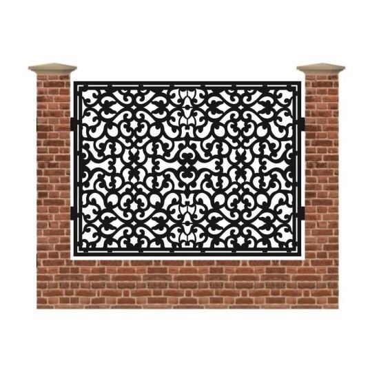 Panou de gard mare din tabla debitata cu plasma MAX 13 1500x1940 mm