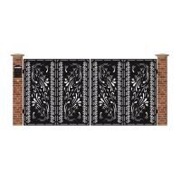 Poarta acces auto mare din tabla debitata cu plasma N267 3884x1940 mm