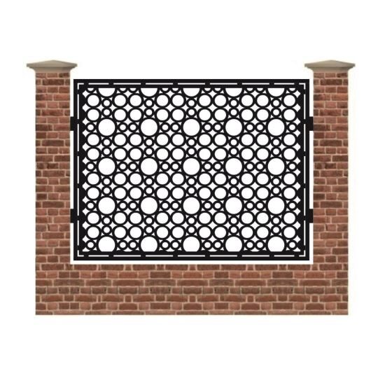 Panou de gard mare din tabla debitata cu plasma MAX 63 1500x1940 mm