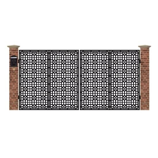 Poarta acces auto mare din tabla debitata cu plasma MAX 24 3884x1940 mm