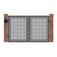 Poarta acces auto mica din tabla debitata cu plasma F158 3000x1940 mm