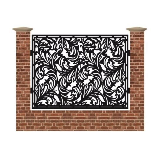 Panou de gard mare din tabla debitata cu plasma N265 1500x1940 mm