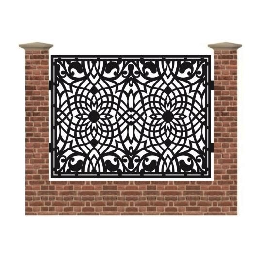Panou de gard mare din tabla debitata cu plasma MAX 2 1500x1940 mm