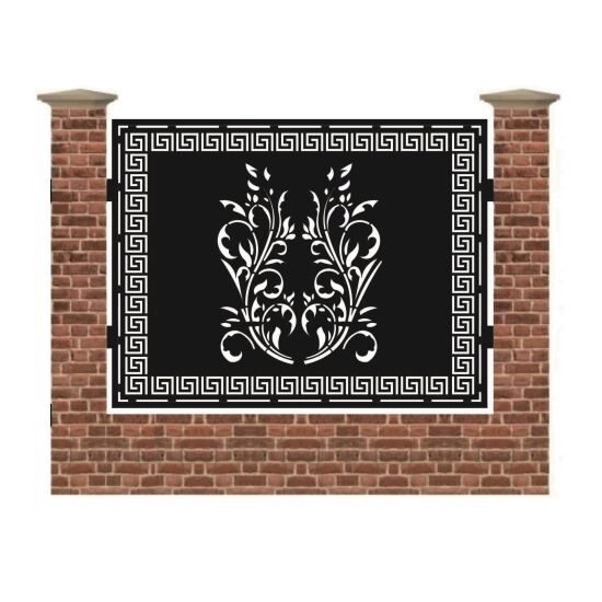 Panou de gard mare din tabla debitata cu plasma MAX 174 1500x1940 mm
