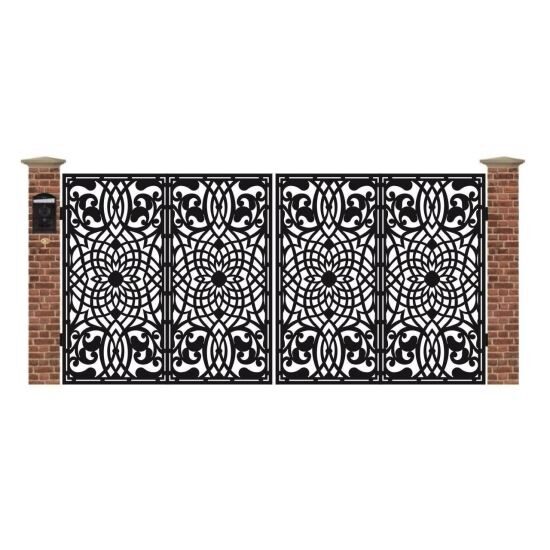 Poarta acces auto mare din tabla debitata cu plasma MAX 2 3884x1940 mm