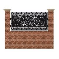 Panou de gard mic din tabla debitata cu plasma N267 990x1940 mm