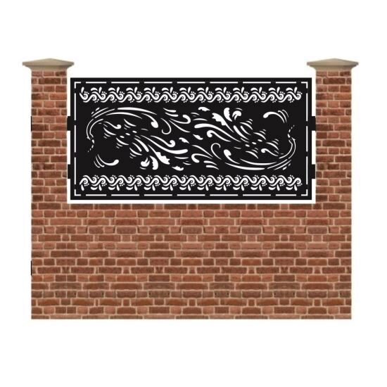 Panou de gard mic din tabla debitata cu plasma N267 990x1940 mm