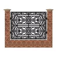 Panou de gard mare din tabla debitata cu plasma ELEGANT 1500x1940 mm