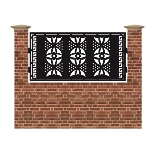 Panou de gard mic din tabla debitata cu plasma F130 990x1940 mm