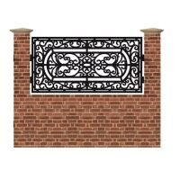 Panou de gard mic din tabla debitata cu plasma ELEGANT 990x1940 mm