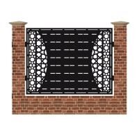 Panou de gard mare din tabla debitata cu plasma STARS 1500x1940 mm