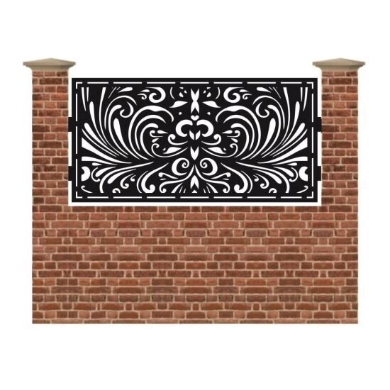 Panou de gard mic din tabla debitata cu plasma F120 990x1940 mm
