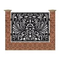 Panou de gard mare din tabla debitata cu plasma F120 1500x1940 mm