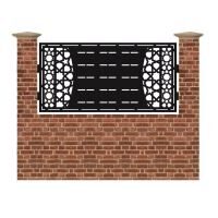 Panou de gard mic din tabla debitata cu plasma STARS 990x1940 mm
