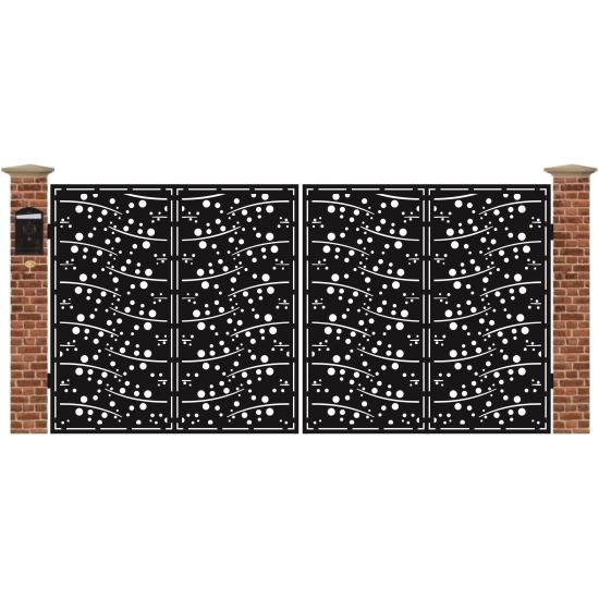 Poarta acces auto mare din tabla debitata cu plasma MAX 30 3884 mm x 1940 mm