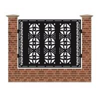 Panou de gard mare din tabla debitata cu plasma F130 1500x1940 mm
