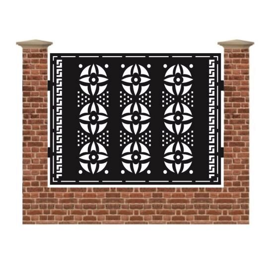 Panou de gard mare din tabla debitata cu plasma F130 1500x1940 mm