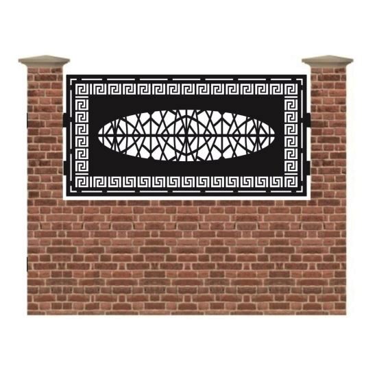 Panou de gard mic din tabla debitata cu plasma A12 990x1940 mm