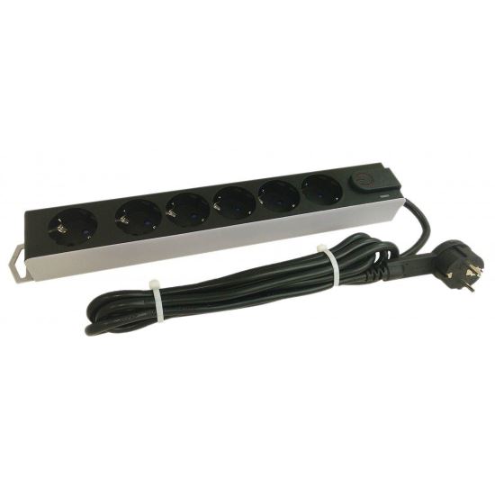 Prelungitor 2 m, 6 posturi, 6P+K, 3x1,5 PROT 3K 3680W, cod SPN2092