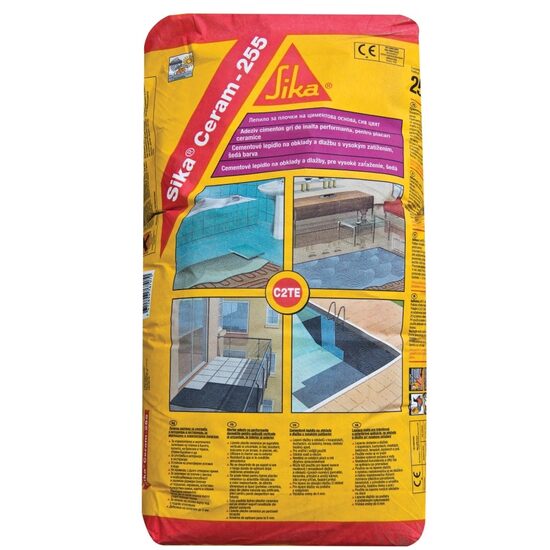 Adeziv flexibil gresie si faianta SikaCeram-255 gri, interior / exterior 25 Kg
