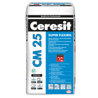 Adeziv super-flexibil pentru placari ceramice Ceresit CM 25, interior/exterior, 25 kg