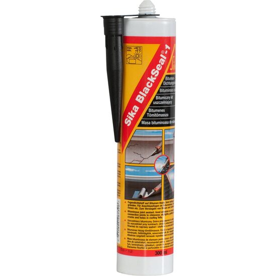 Sigilant bituminos pentru reparatii acoperisuri Sika BlackSeal-1 300 ml