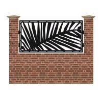 Panou de gard mic din tabla debitata cu plasma PALM 990x1940 mm