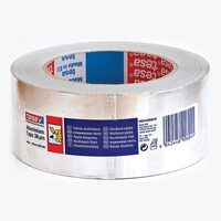 Bandă adezivă din aluminiu tesa 63632, cu folie de protecție (liner), grosime 30 µm, lățime 50 mm, lungime 50 m, argintiu mat, cod 63632-00002-00 / 63632-00002-01