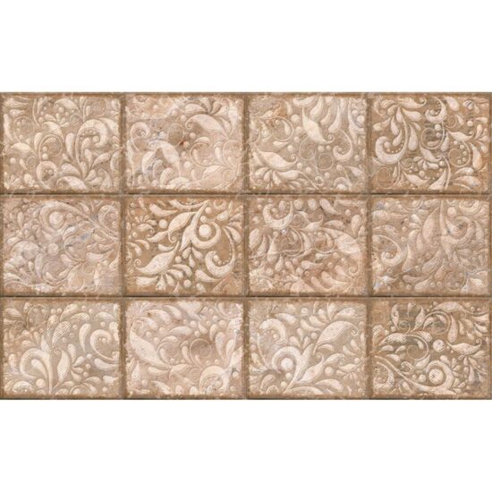 Piesa decorativa Jasper Print Brown 25х40, design geometric, culoare maro, cod 4683