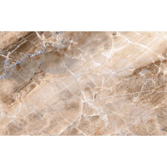 Faianta lucioasa tip marmura Jasper Brown, 25X40 cm, crem, cod 4679
