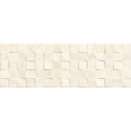 Piesa decorativa Dec Cubik Crema, model mozaic, A071, 25x75 cm, culoare crem, finisaj lucios, 1,51 mp/cutie