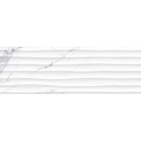 Piesa decorativa Dec Dune Statuario, model marmura, A071, 25x75 cm, culoare alb, finisaj lucios, 1,51 mp/cutie