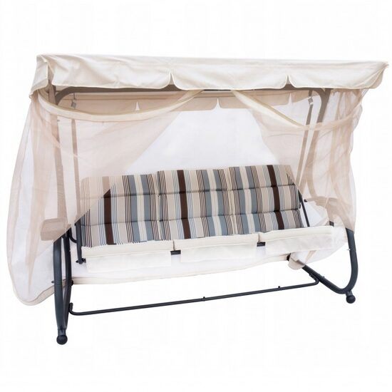Balansoar de gradina Ines Cream, 3 locuri, Mirpol