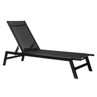 Sezlong de gradina Mirpol Lord negru MIR-210589C