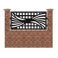 Panou de gard mic din tabla debitata cu plasma MAX 3D 990x1940 mm