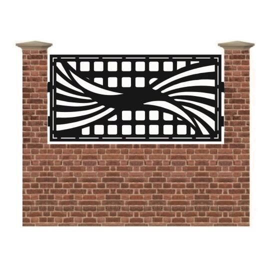 Panou de gard mic din tabla debitata cu plasma MAX 3D 990x1940 mm
