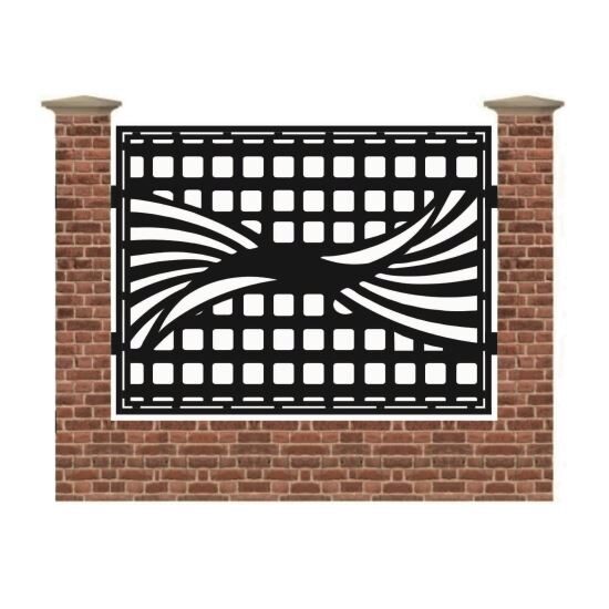 Panou de gard mare din tabla debitata cu plasma MAX 3D 1500x1940 mm