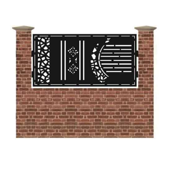 Panou de gard mic din tabla debitata cu plasma DOOR 990x1940 mm