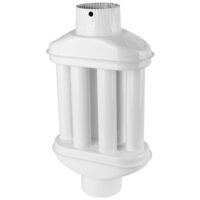 Recuperator caldura emailat, Alb, D:130mm