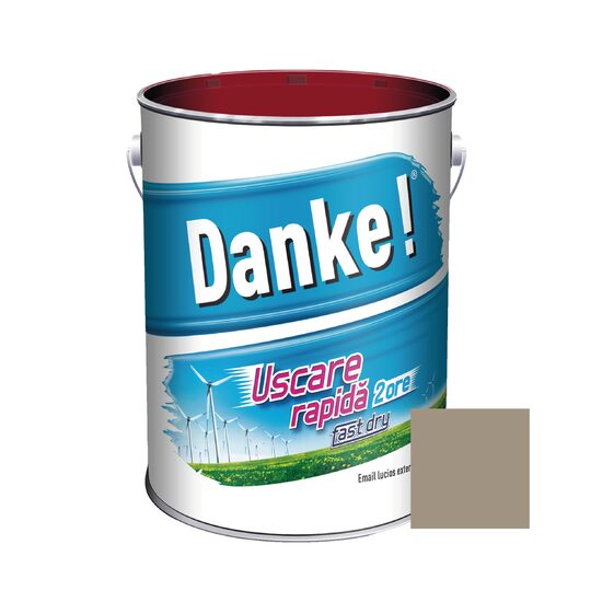 Vopsea alchidica cu uscare rapida pentru lemn / metal DANKE interior / exterior CAFENIU 4 L