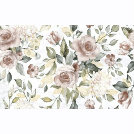 Piesa decorativa Bianco Roses White 4373, tip decor, 51x75.5 cm, alb