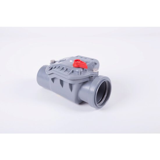 Clapetă antiretur cu sens unic TeraPlast, din PVC, cu inel de etanșare, diametru 50 mm, cod 10202500