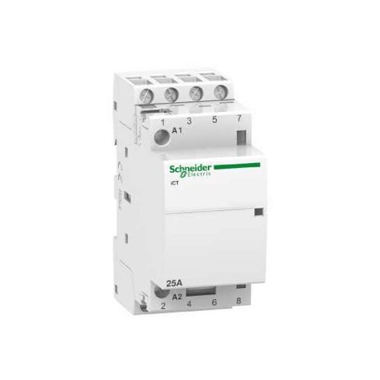 Contactor modular Schneider Electric Electric Acti9 iCT A9C20834, 25 A, 4NO, bobină 220–240 V AC, 50 Hz