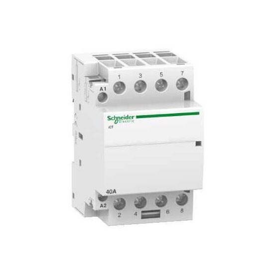 Contactor modular Schneider Electric Electric Acti9 iCT A9C20844, 40 A, 4NO, bobină 220–240 V AC, 50 Hz