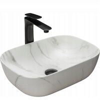 Lavoar ceramic alb pentru blat REA belinda 46 × 32 × 12,5 cm finisaj mat