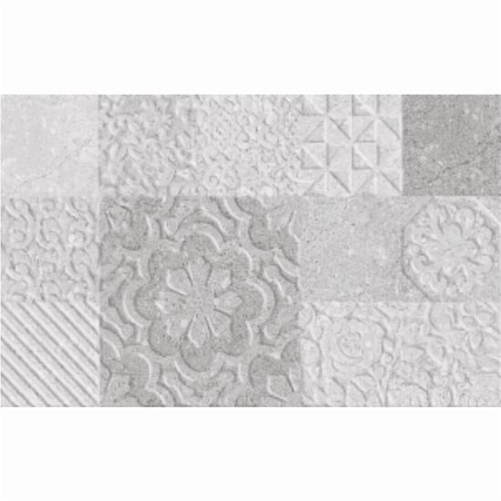 Piesa decorativa Relief Light Grey 5986, tip decor, 25x40 cm, gri deschis