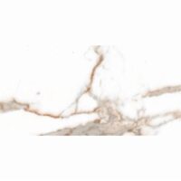Gresie rectificata Orobianco White 6186, tip marmura, 30x60 cm, alb
