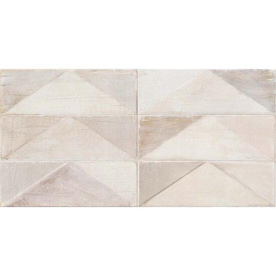 Piesa decorativa Agatha Zig-Zag Beige 2881, tip piatra, 30x60 cm, bej